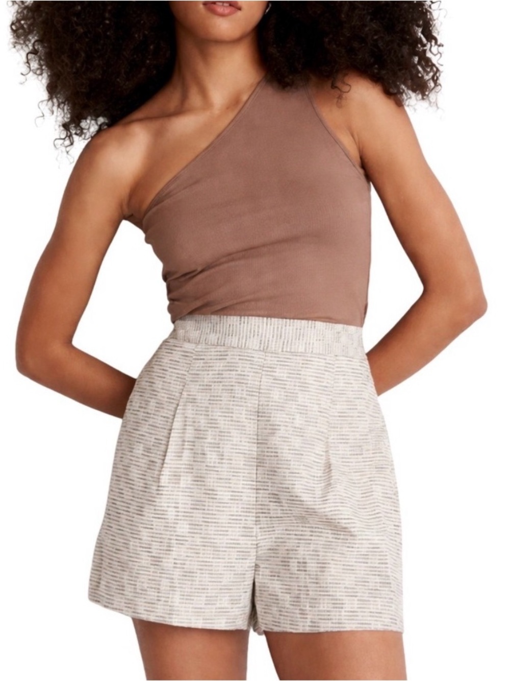 Madewell High-Waisted Linen-Blend Shorts